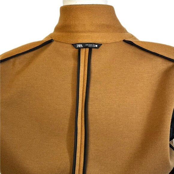 Zara Men’s 4 Way Stretch Camel Coat Sz XL Mid Length Classic Minimalist Refined - Picture 10 of 14